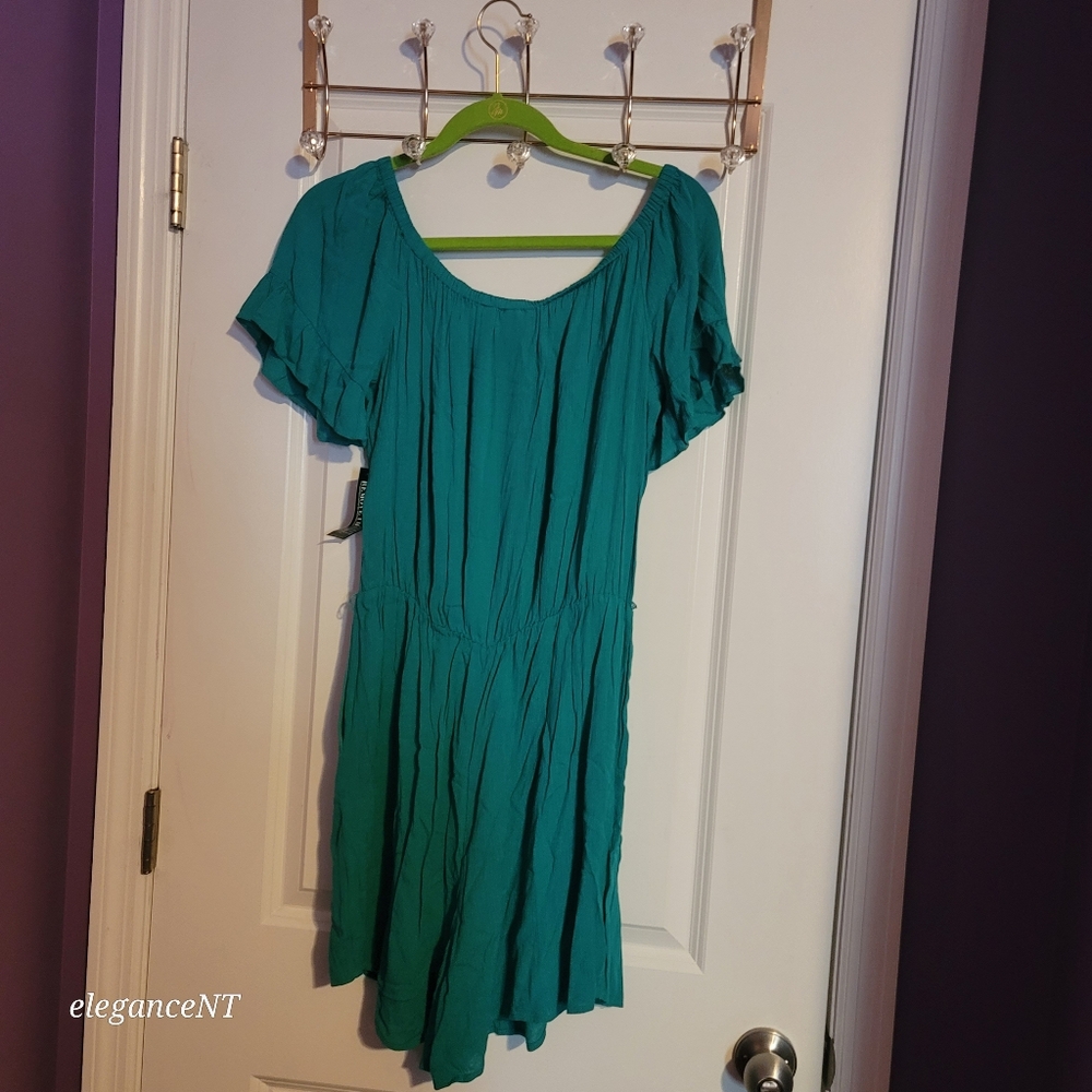 New York & Company Green short pants Romper Sz: M NWT - Picture 6 of 9